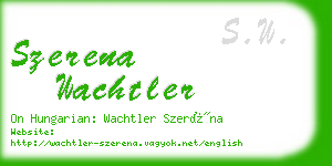 szerena wachtler business card